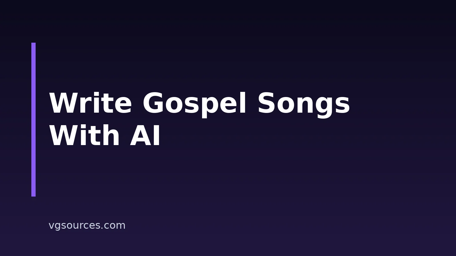 How to Write Gospel Songs With AI for Gaming Creators